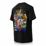 Japanese Anime Inspired Printed Cotton Blend T-Shirt