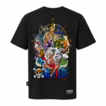 Japanese Anime Inspired Printed Cotton Blend T-Shirt