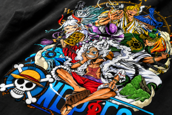 Japanese Anime Inspired Printed Cotton Blend T-Shirt