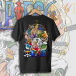 Japanese Anime Inspired Printed Cotton Blend T-Shirt
