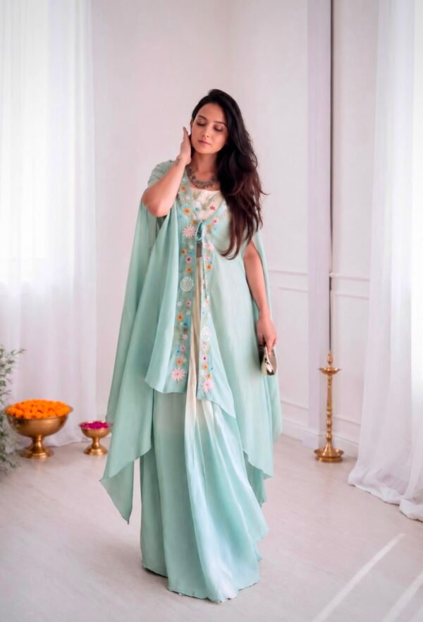 Embroidered Lehenga With Shrug