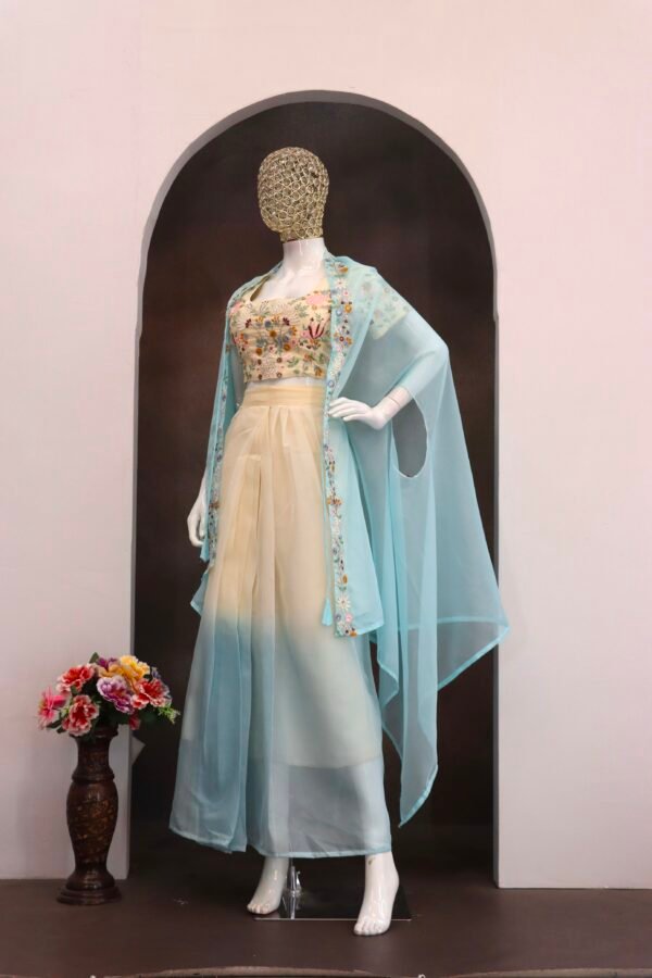 Embroidered Lehenga With Shrug