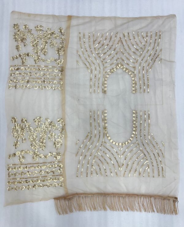 Net Saree with Sequins Embroidery